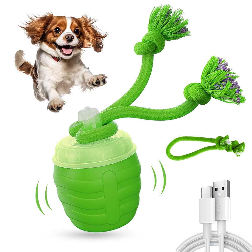 Durable Dog Toy Electric Jumping Ball Automatic Bouncing Chew Proof Ball for Aggressive Chewers Interactive Pet Chew Toy