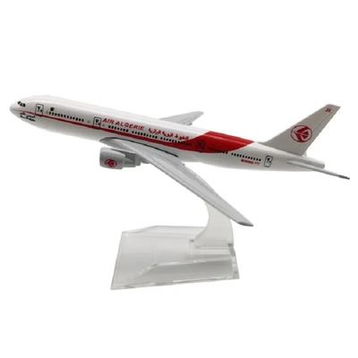 16 cm großes Modell der Boeing B777-200 (Maßstab 1:400) von Air Algeria Airlines aus Metalllegierung. Geeignet für Sammler von Flugzeugen und Flugzeugen für Erwachsene, Jungen und Kinder.