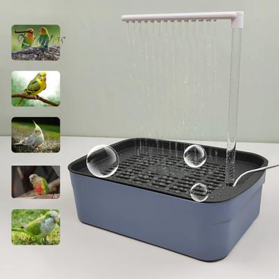 Automatisches Vogelbad mit Pumpe, elektrische Papageienbadewanne mit zirkulierendem Wasser, Vogeldusche, Behälter, Käfigzubehör für Sittiche, Nymphensittiche, Afrikaner