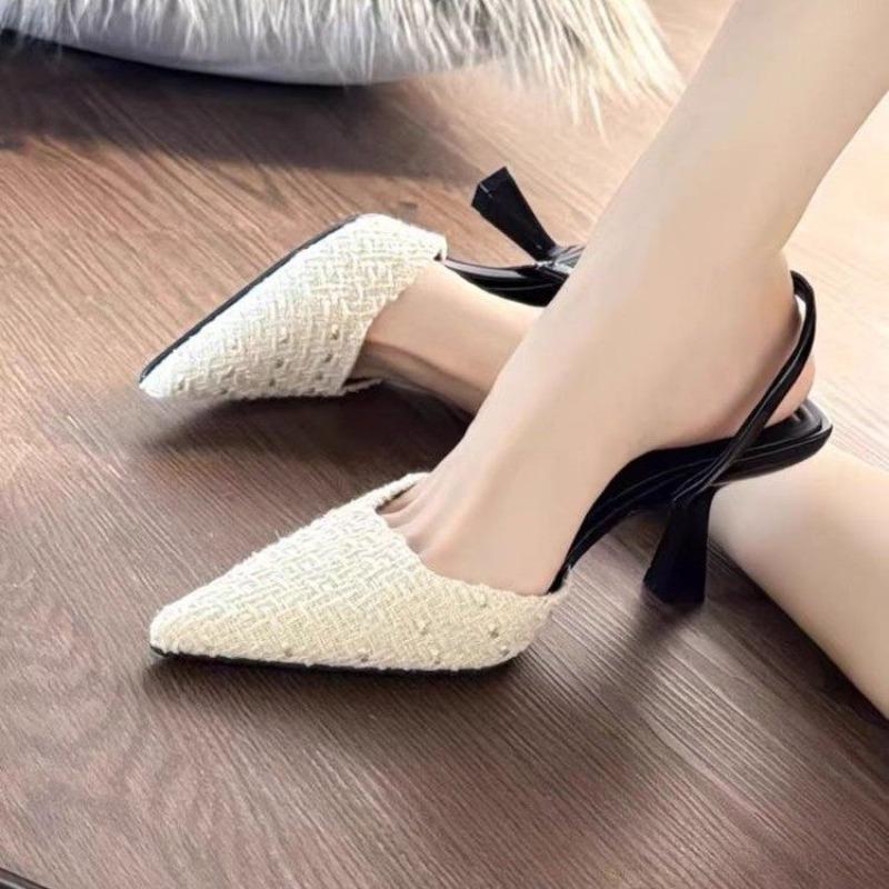 Women's Summer Pointed Toe Closed High Heel Sandals Comfortable Non Slip Sexy Party Casual Shoes