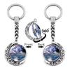Mystical Starry Sky Double-sided Rotating Moon Pendant Keychain Creative Design