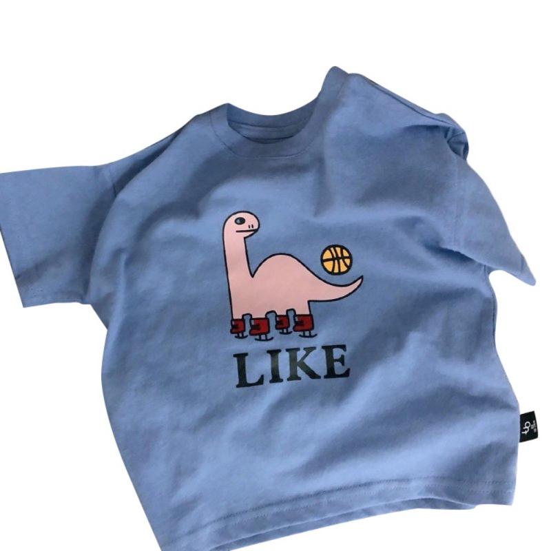 

2-7 Years Kids Cute Dinosaur Printed T-shirt Kids Short Sleeve 120