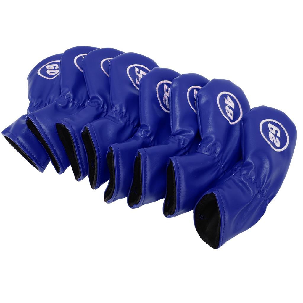 Juego de 8 Fundas para Cabeza de Hierro de Club PU Suave 48 50 52 54 56 58 60 62 Grados Marca para Brassie Negro