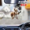 Scoiattolo Divertente 2D con Ciondolo Usato per Decorazione da Appendere in Auto Decorazione Divertente Decorazione per la Casa Accessori per Zaino Portachiavi