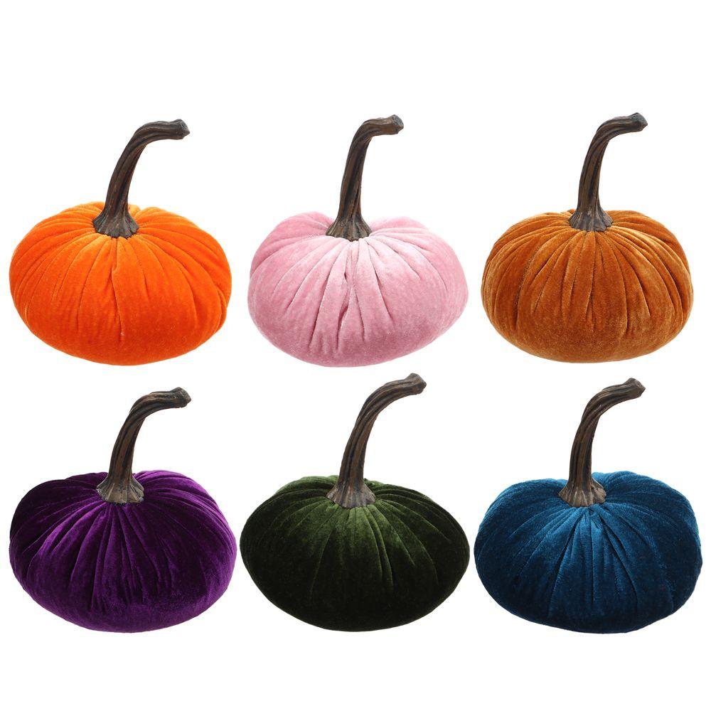 Cute Handmade Exquisite Plush Throw Pillows Velvet Pillow Soft Stuffed Pumpki Pumpkins Decor
