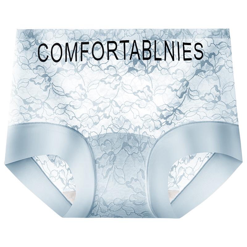 2026 Auroral Style Silk Seamless Lace High-Waisted Women s Briefs L (50-60 kg)