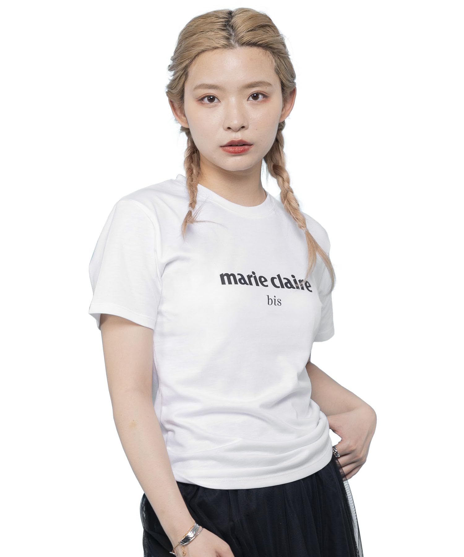 

Marie Claire Women s Casual T-Shirt, Short or Long Sleeve, Cotton, Crew Neck, Lightweight, Solid Color, Summer Top, Simple, White x Black, mclw1054