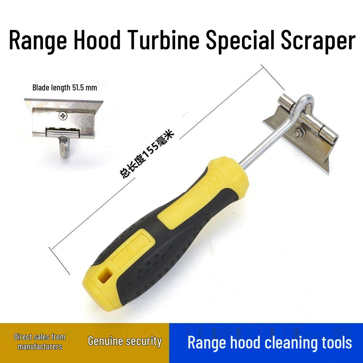 

Home Appliance Oil Fume Hood Cleaning Tool: Turbine Housing Scraper and Utility Knife 10 blades - Scrape 1000 times