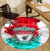 Alfombra Redonda con Patrón del Liverpool F.C., Felpudo para Interiores/Exteriores, para Picnic, Sala de Juegos, Dormitorio, Oficina, Sala de Estar, Alfombra Decorativa para el Hogar, Regalo de Cumpleaños