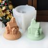 Flexible Silicone Mold Nordic House Shaped Candle Molds Scented Aromatherapy Making Mould Handmade Ornament Mould