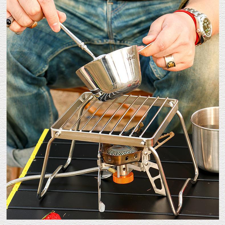 Portable Outdoor Stainless Steel Folding Gas Stove and Grill Rack