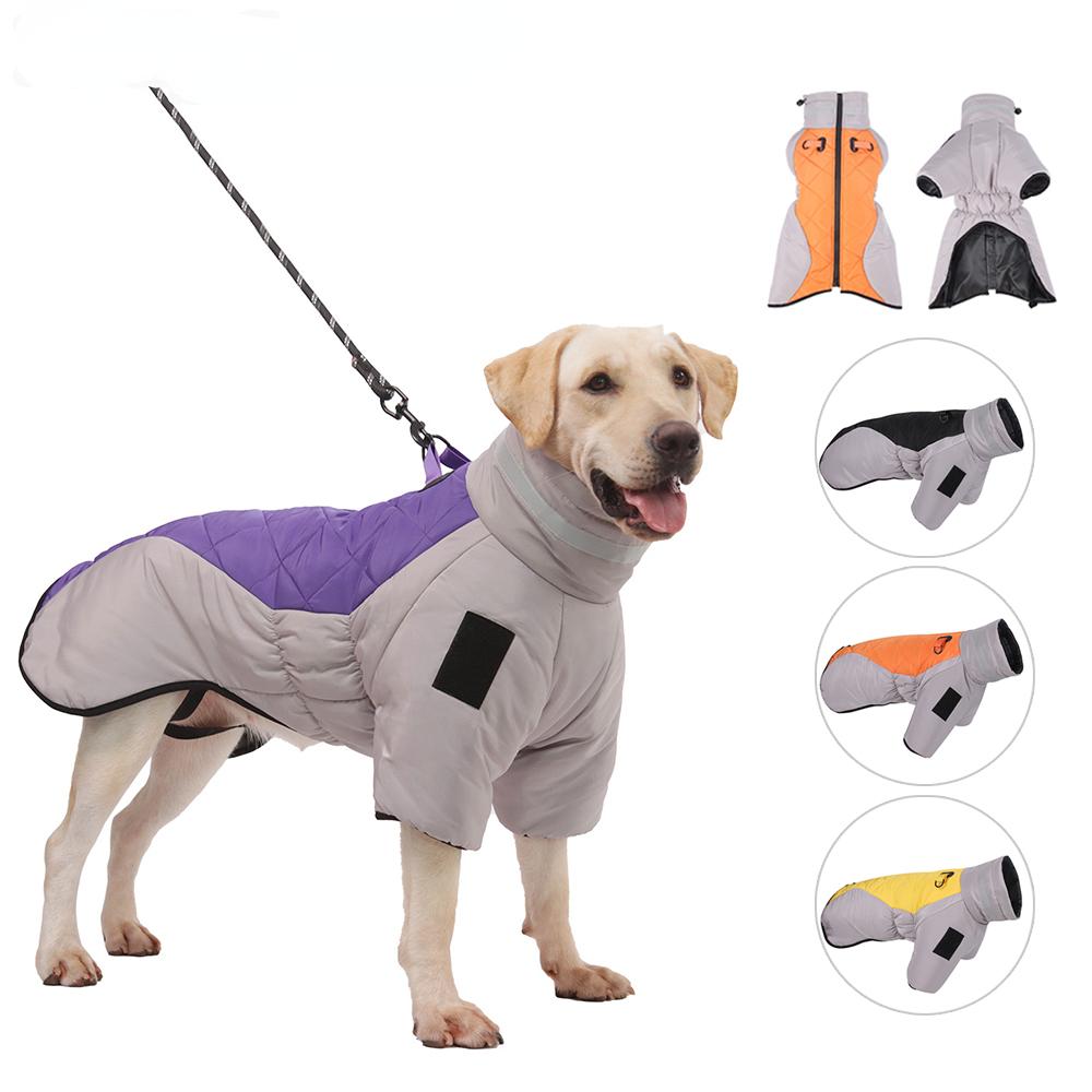 Satın alın Highneck Warm Dog Jacket Cotton Coat Reflective Vest