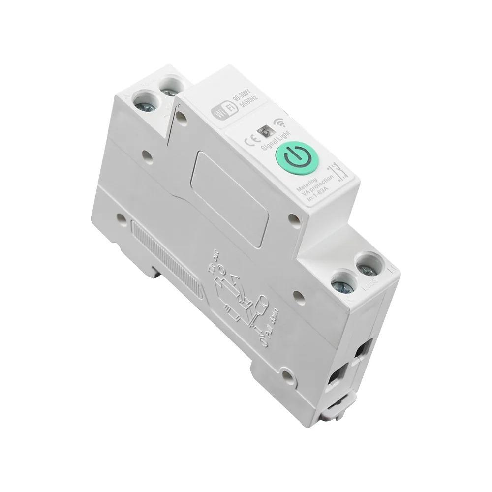 Remote Voice Control Tuya WiFi Smart Circuit Breaker Din Rail Switch  Smart Home
