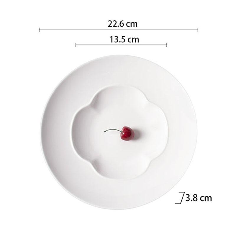 Creative Pure White Ceramic Thick Soup Plate Restaurant Dessert Sushi Plate Pasta Plate Molecular Cuisine Specialty Tableware