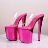 Eilyken Fashion PVC Transparent Platform Sexy Stiletto High Heels Slippers Women Shoe Street Style Nightclub Banquet Slide Pumps