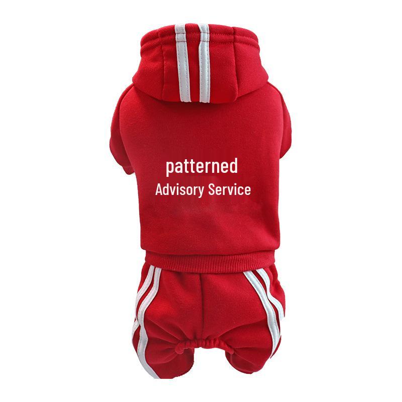 Pulover cu glugă, cu patru picioare, pentru câini și pisici, cu nasturi multicolori - Îmbrăcăminte pentru animale de companie de toamnă/iarnă.