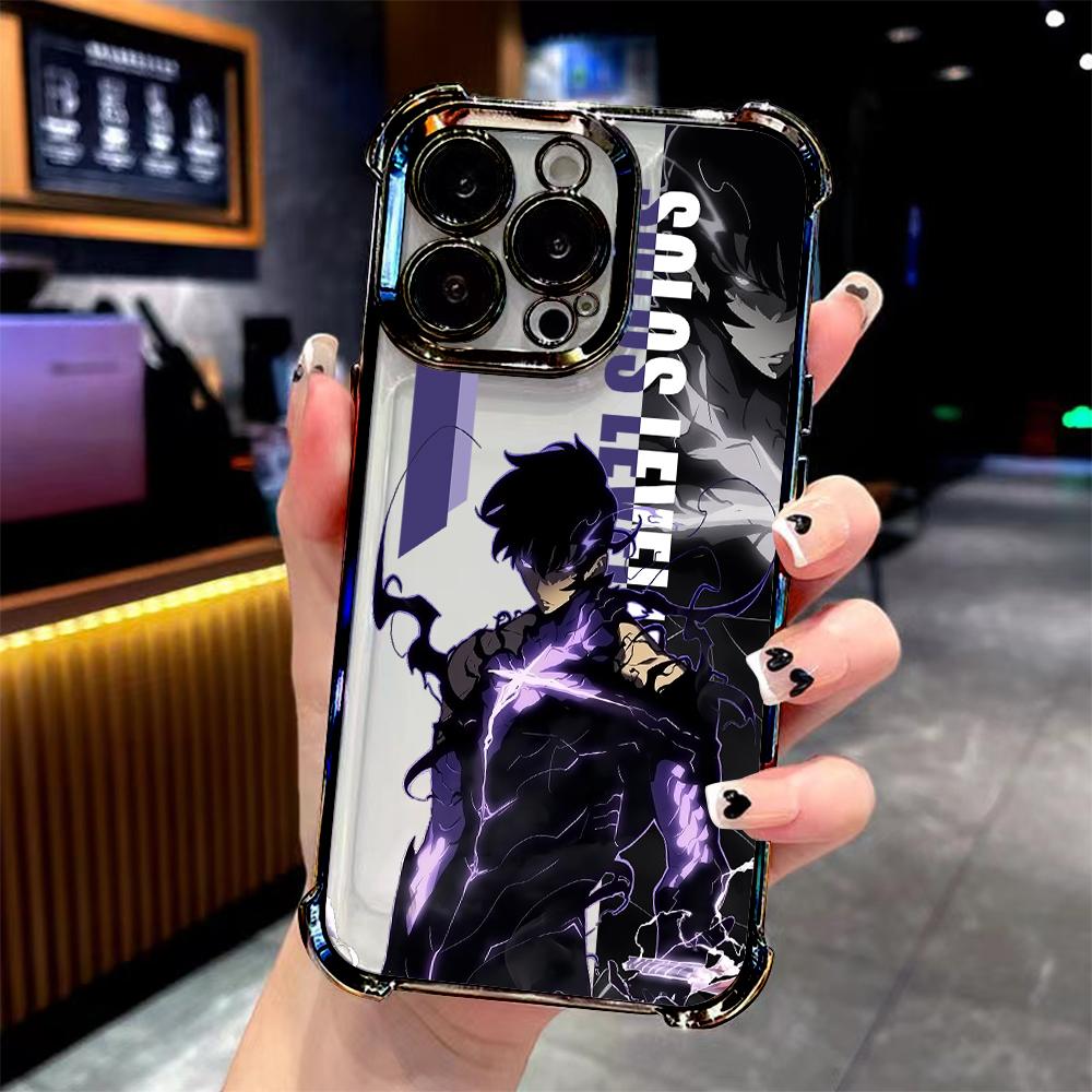 anime s-solo l-levelings Plating Phone Case For vivo Y400 V60 Y39 Y29 V40 Y38 Y200i Y28 Y03 Y200 V50 V29e 27 Y17s Lite Pro 4G 5G