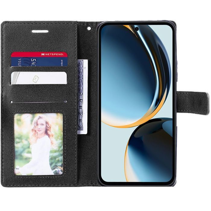 Coque de protection - BOOLING - pour Samsung Galaxy A36 5G - Antichoc - Simili cuir bicolore - Béquille réglable