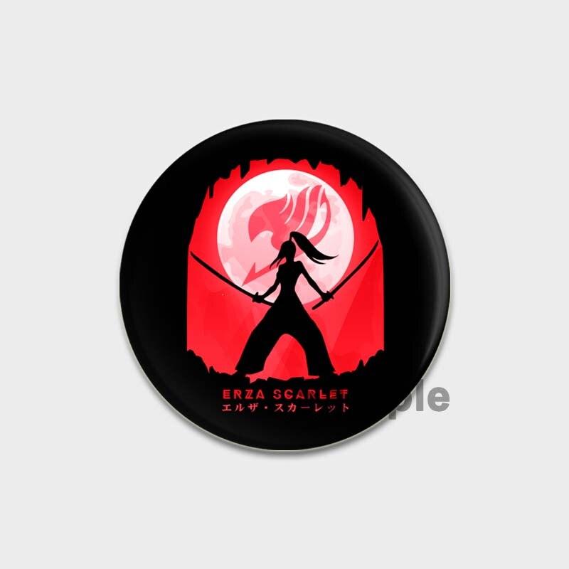 58MM Cute Fairy Tail Email Pins Cosplay Odznak Kreslený Natsu Lucy Brož Anime Pin Collection Batohy Oblečení Klobouk Dekorace Dárky