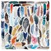 60 Colorful Feather Graffiti Stickers – Waterproof Decoration for Water Bottles, Phone Cases, and Suitcases.