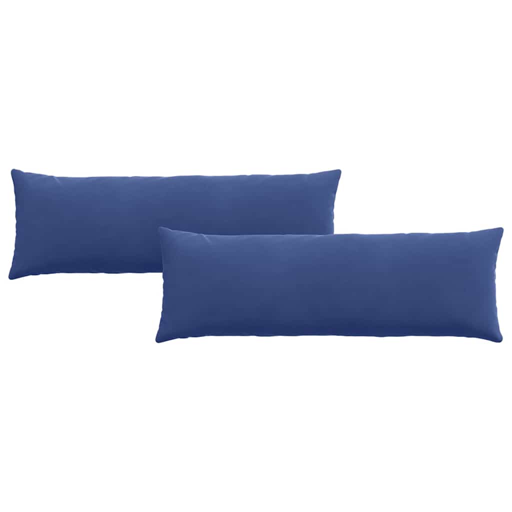Sofa Cushions 2 Pieces Police Blue 120 X 40 Cm Cord Fabric