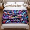 Music General Theme Soft Blanket Personalized Custom Name Text Print Warm Blanket Home Sofa Bedroom Decor