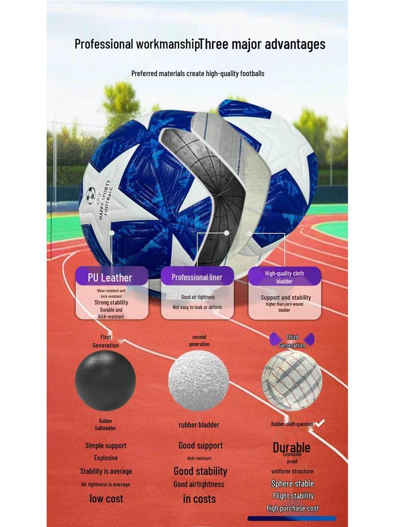Durable PU 5-a-Side Football: Kick-Resistant Ball for Student Exams and Professional Training