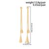 Smooth Surface Drop Tassel Necklace Thin Snake Chain Y Shape Necklace  Party Gathering