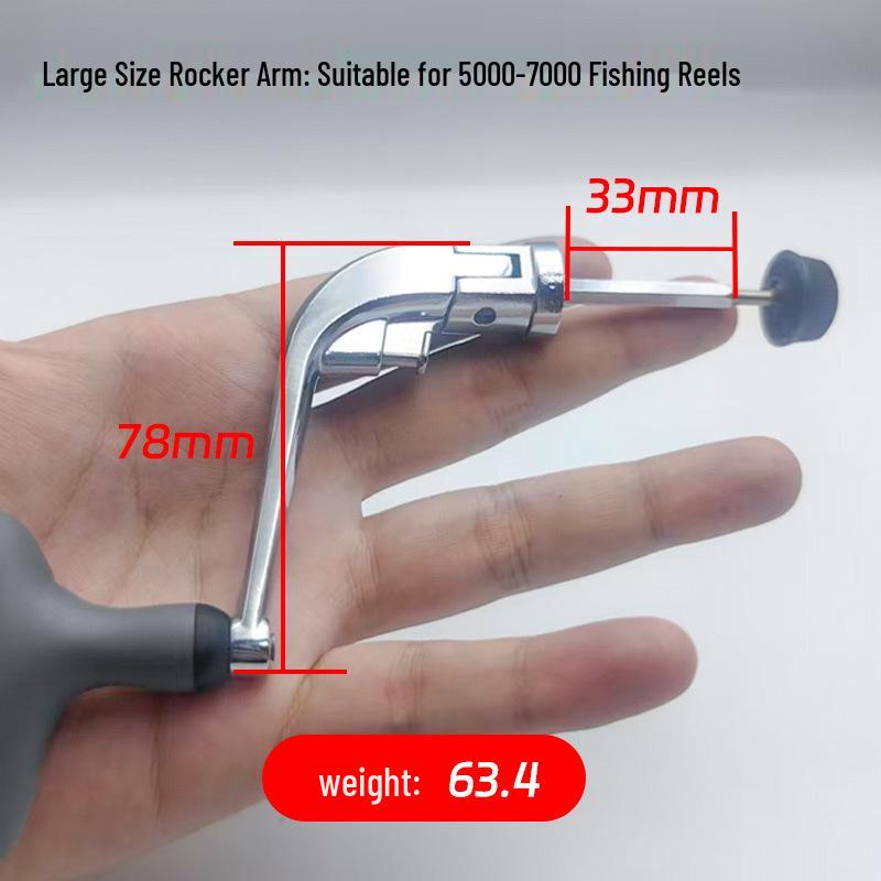 Diwa Foldable All-Metal Spinning Reel Handle - Durable, Metal-Plated Fishing Reel Accessory