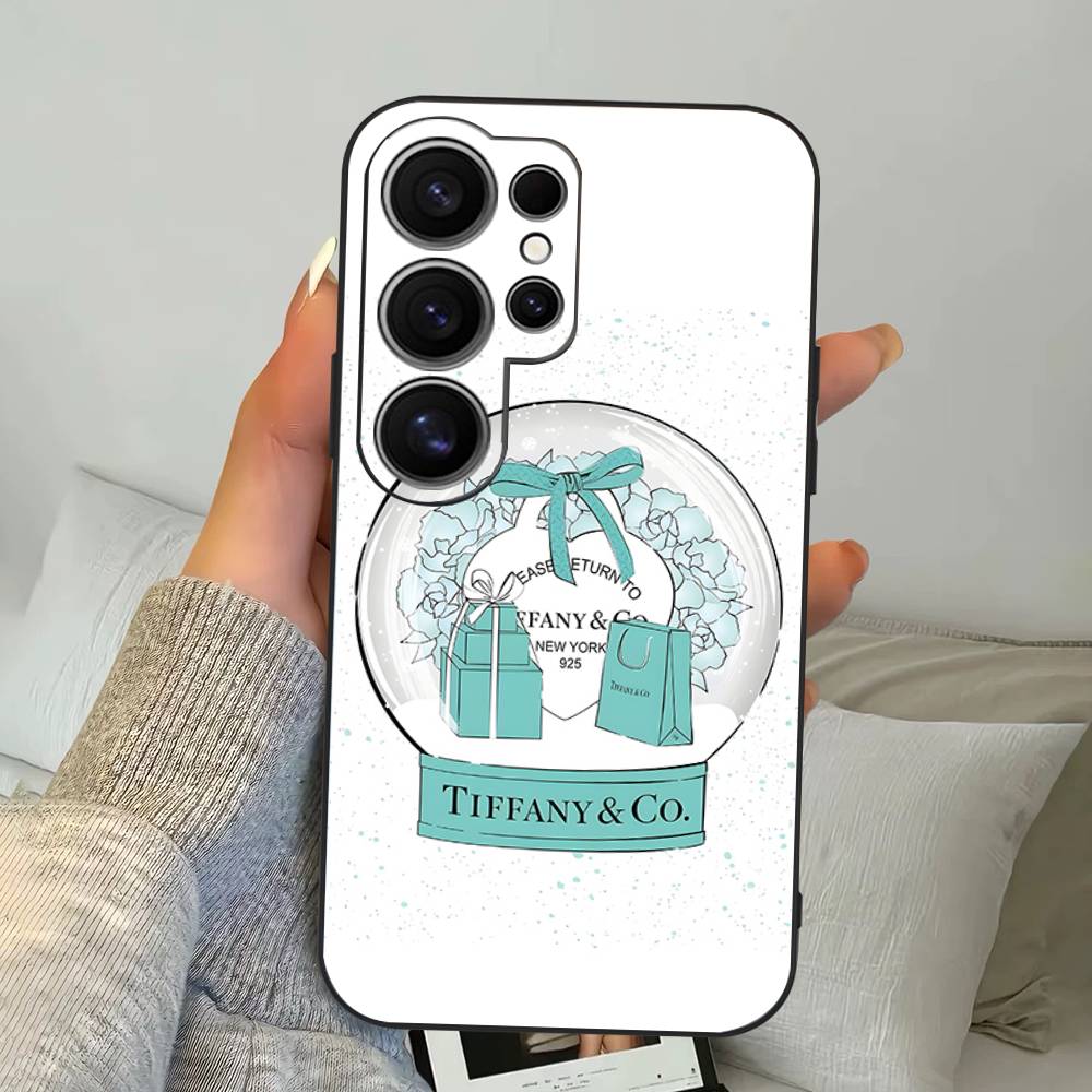 

T-tiffanyS Logo Phone Case For Samsung S 24 Fe 25 Ultra Plus 20 Lite 21 30 22 23 24 22 Ultra 5G Fundas Samsung S21