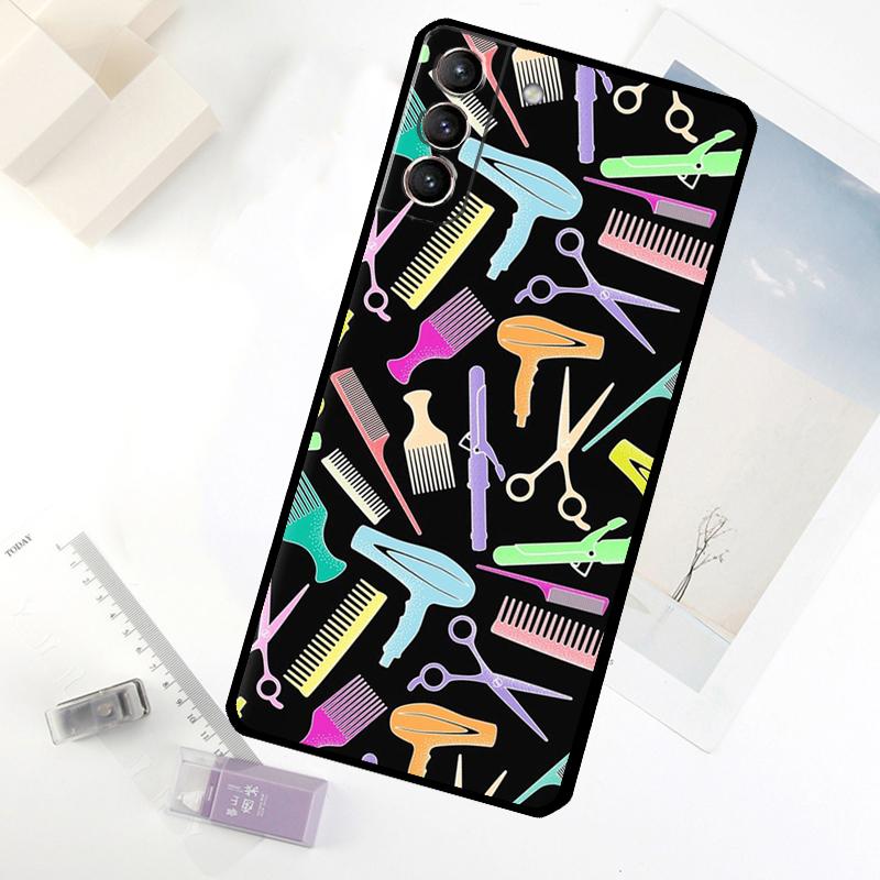 Hair Stylist Hairdresser Phone Case For Samsung Galaxy S24 FE S23 Ultra S21 S22 S25 Ultra S9 S10 Plus S20 FE Cover