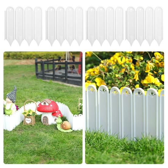 10 Pcs Garden Landscape Edging Panels Connectable Landscaping Panels No Digging Needed Lawn Fence Border for Dividing Yard Flower Bed Areas