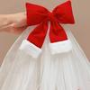 Velvet Christmas Veil Headband Mesh Bow Veil Creative Bridal Tulle  Birthday Headdress