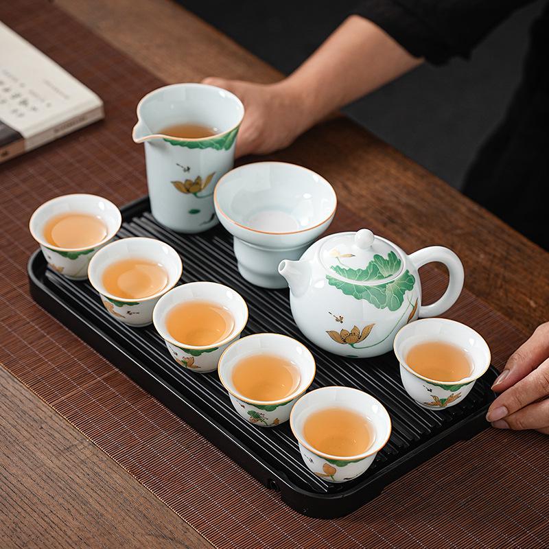 Taigu Luxury Kung Fu Tea Set with Hovering Gaiwan and Dry Brewing Tray