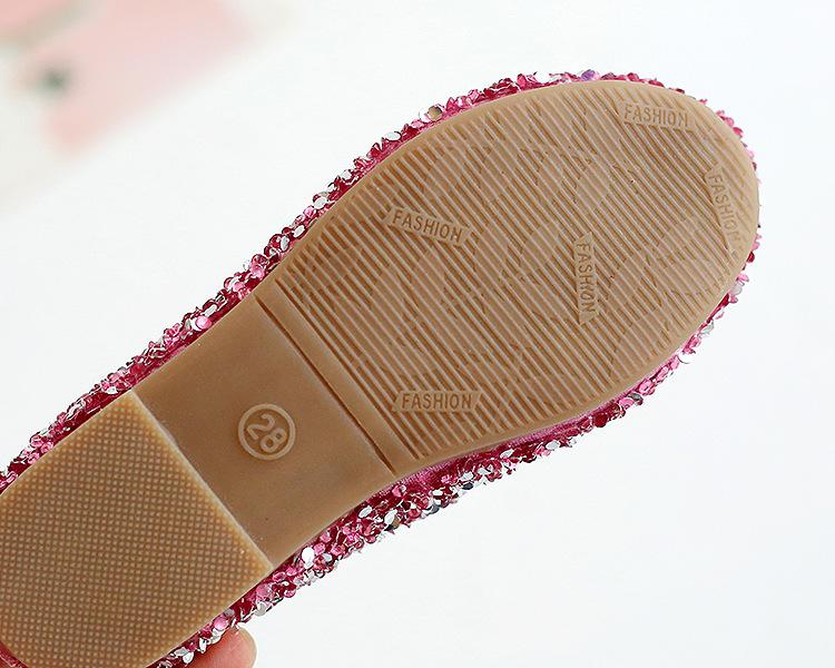 2025 Spring Girls' Sequined Leather Princess Shoes: Candy Colors, Korean Style, Soft Sole, Breathable.