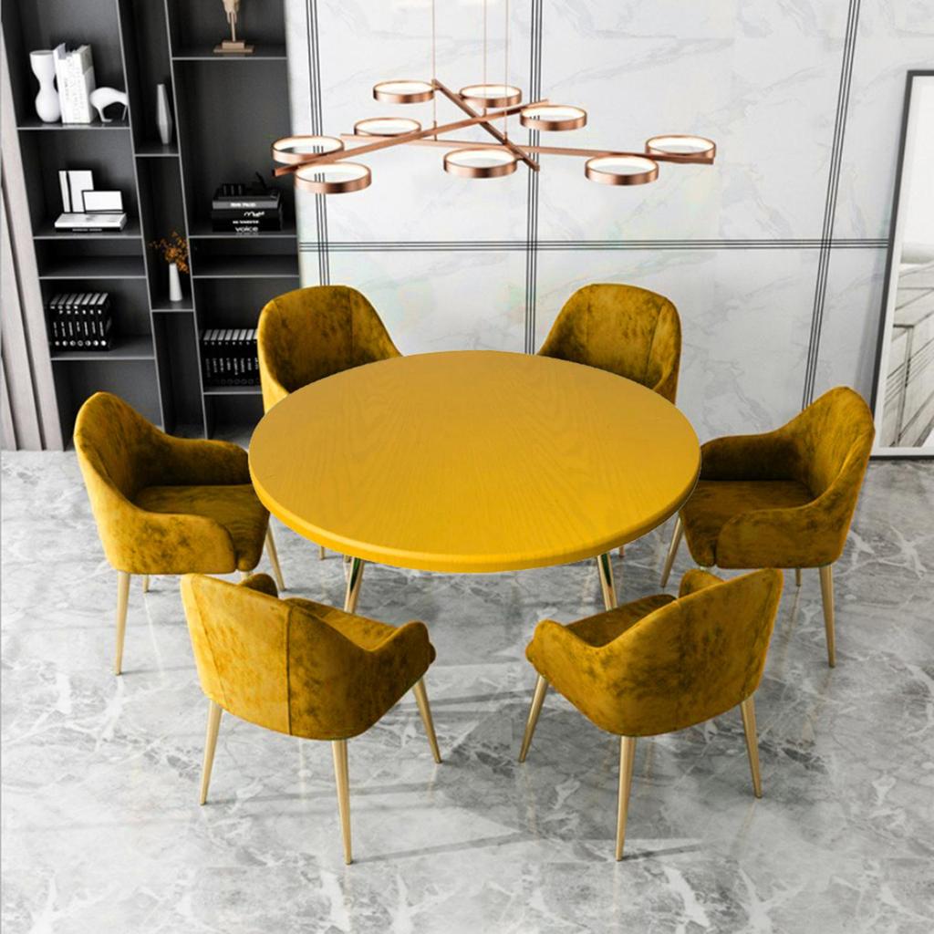 Round Tablecloth Dining Table Oilproof 27.5-33.5 Inch Tablecloth Easy to Clean