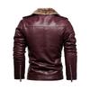 Men’s Faux Leather Jackets Fleece Lined Zipper Bomber Jacket Moto Biker Short Coat PU Motorcycle Racer Stylish Autumn Winter Outwear