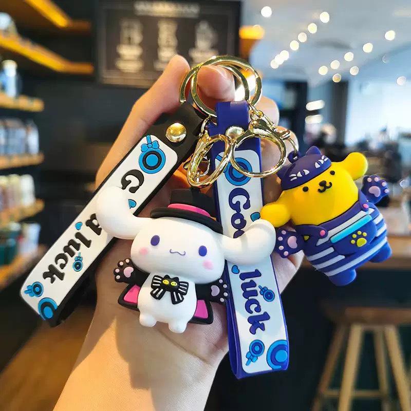 Kuromi Sanrio Cartoon Keychain Pendant - Cute Bag Charm Doll