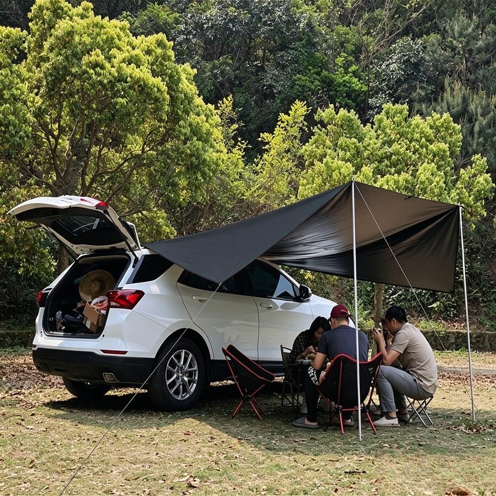 Outdoor Camping Tent Car Side Canopy Suction Cup Type Sunscreen Black Rubber Sunshade Outdoor Camping Car Rear Tent Sunshelter
