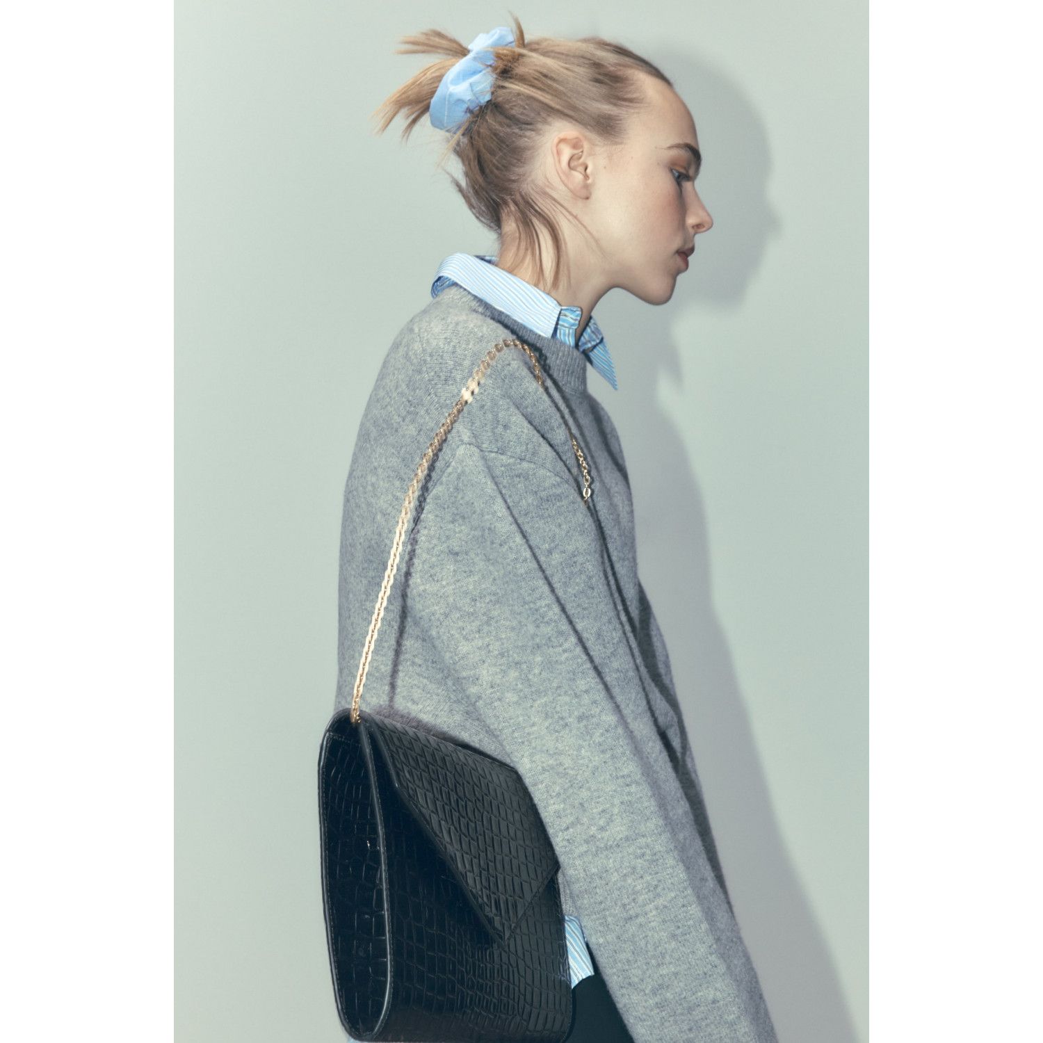 

MOCK CROC MAXI CLUTCH BAG