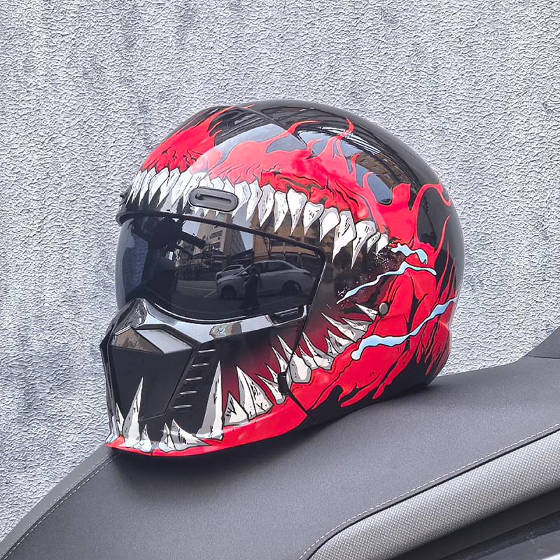 ORZ New Scorpion Retro Motorcycle Cascos Moto Locomotive Personality Multi-purpose Combination Helmet Half M L XL XXL XXXL