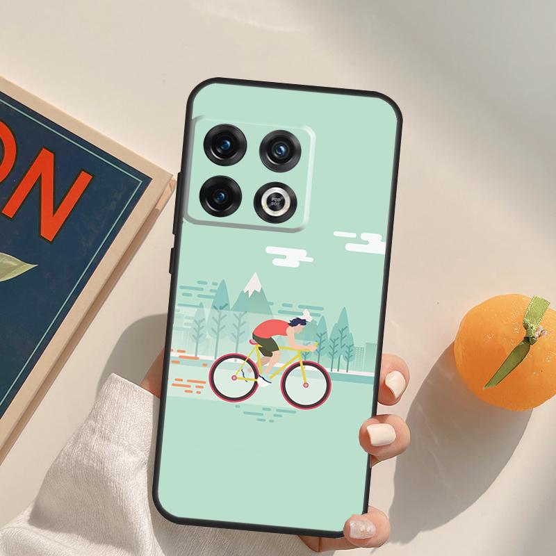 Bike Cycling Art Case For OnePlus 11 10 9 8 Pro 8T 9R 10T 9RT Ace Nord 2 2T CE N10 N100 N20 N200 Back Cover