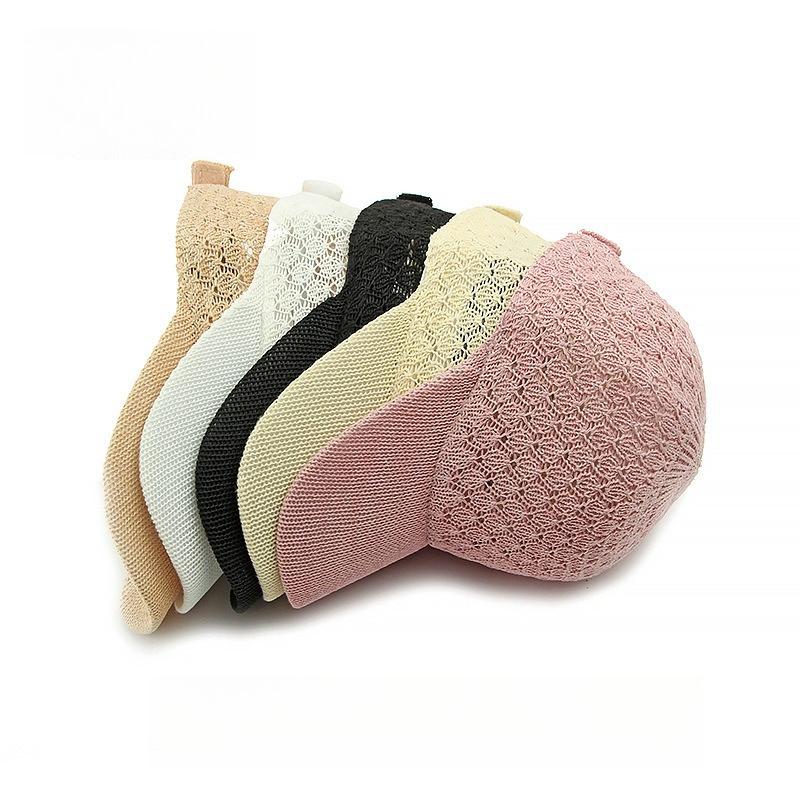 Women's Summer Breathable Hollow-Out Knit Baseball Cap Crochet Mesh Peaked Hat Casual Beach Sun Protection Visor