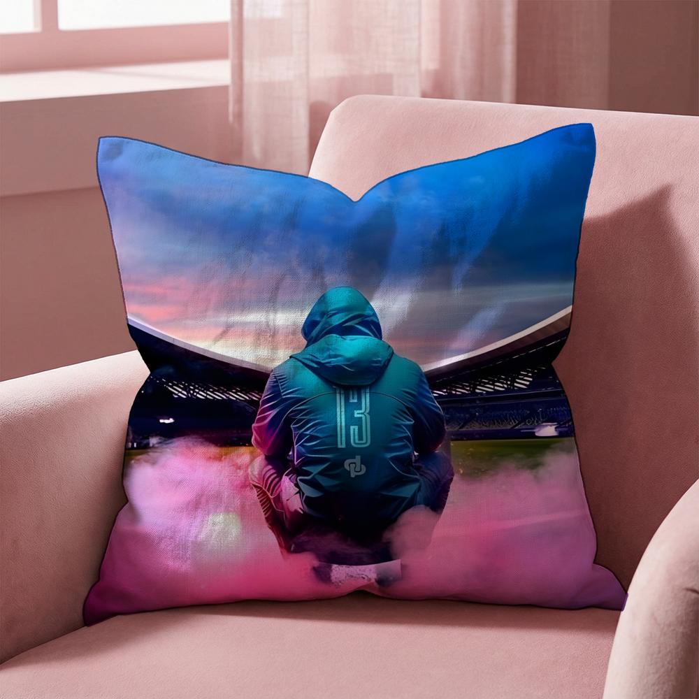 Rapper JuL C'est Pas Des Lol Cushion Cover Multi-Scene Pillow Cover for Home & Car - Reversible, Soft & Durable for Daily Use