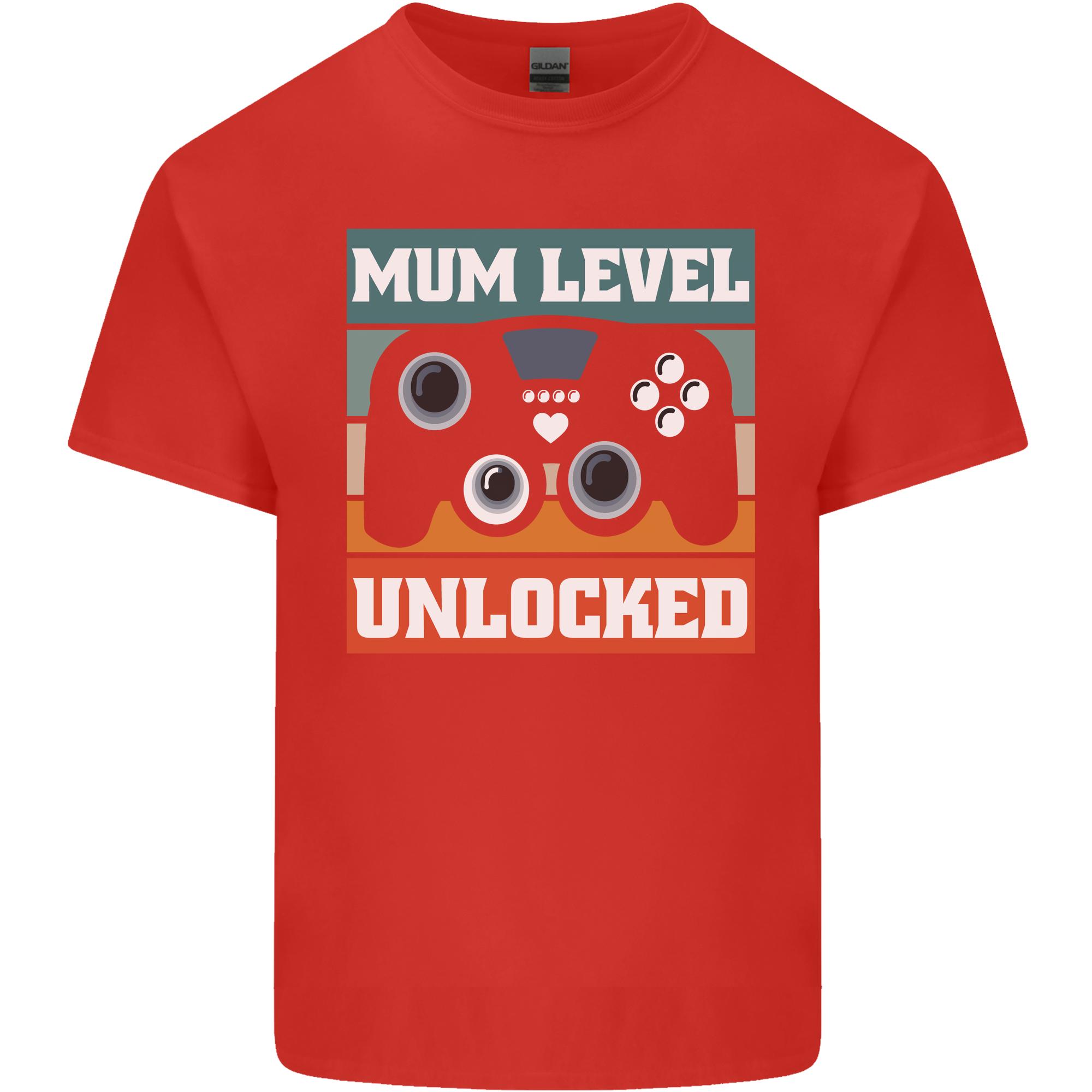 Mum Level Unlocked New Mommy Baby Born Unisexs Light Cotton TShirt S