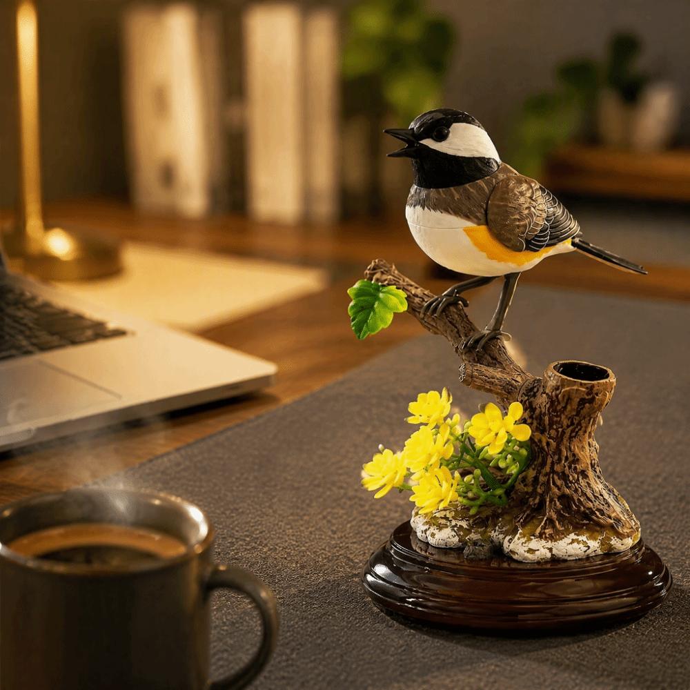 Sound Voice Control Simulation Bird Toy Induction Birdcage Sound-producing Bird Garden Ornaments