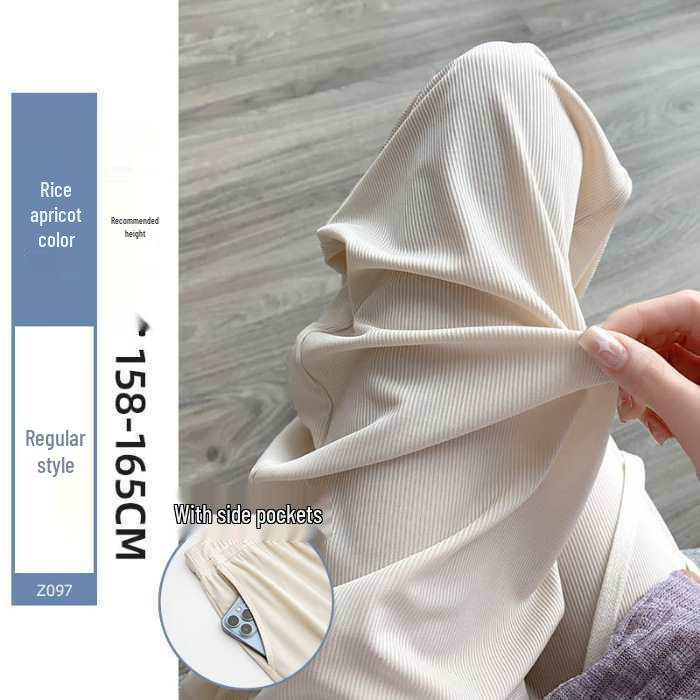 

Drapey Ice Silk Breathable Wide-Leg Summer Pants - Women s 2025 Cool, Loose Straight-Leg Style Small абрикосовый