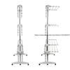 Stainless Steel Drying Rack Foldable Feet Four-layer Pulleys Movable Space-saving Household Clothes Storage Supplies