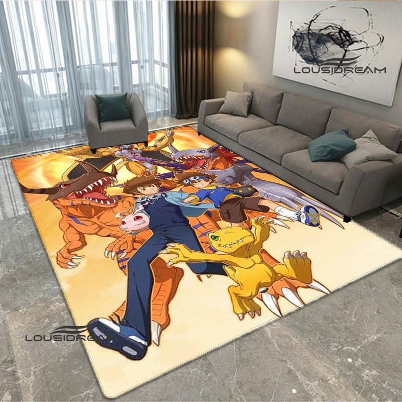 3D Digimon Cartoon Printed Carpet Non-slip Carpet Yoga Mat Carpets for Living Room Area Rug Home Bedroom Decor Birthday Gift