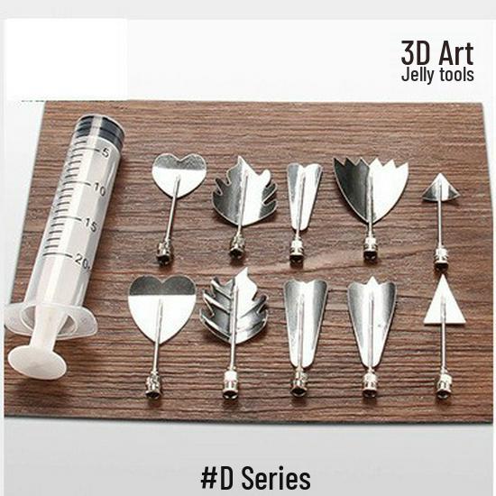 3D Stainless Steel Jelly Flower Piping & Carving Tool for Baking